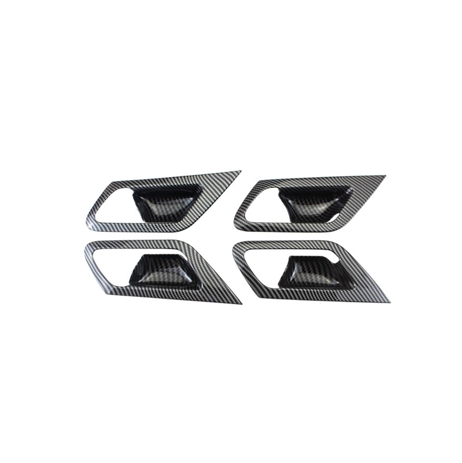 FWNERGUL Innentürgriffschale Kompatibel for Peugeot 208 2020-2025 4-teilige ABS-Kohlefaser-Farbabdeckung Innen(Without Handle) von FWNERGUL