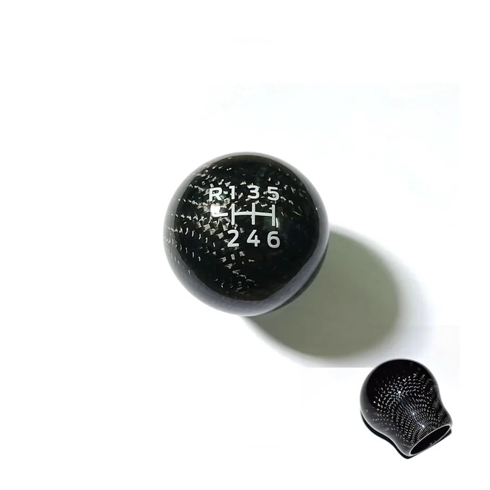 FWNERGUL Schaltknauf kompatibel for Focus ST RS Fiesta 6-Gang Racing ST Echt Carbon Fiber(No Logo RL) von FWNERGUL