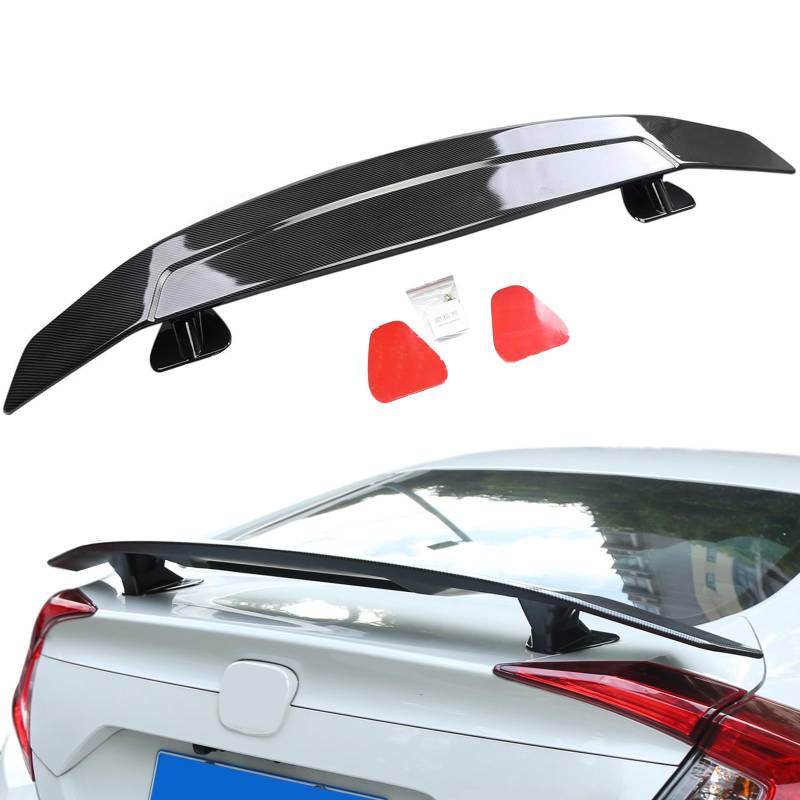 FWNT Auto-Universal-Heckspoiler passend für Schrägheck, Heckflügel-Rennspoiler – schnelle Installation, Verbesserung der Fahrzeugstabilität, geringerer Kraftstoffverbrauch von FWNT
