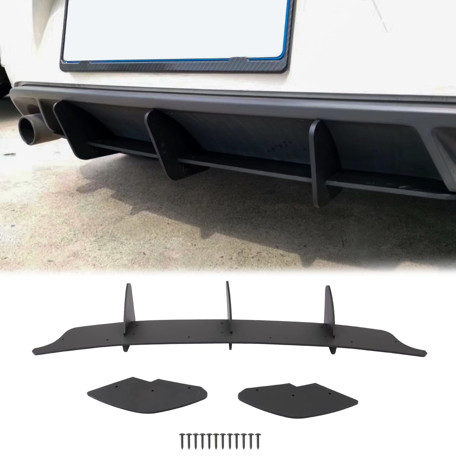 Für Golf 6 GTI 2010-2013 ABS-Material Heckstoßstange Diffusor, Hecklippe Diffusor Schutz Untere Stoßstange Lip Spoiler Body Kit Für Golf 6 GTI 2010-2013 ABS-Material Heckstoßstange Diffusor, Hecklippe Diffusor Schutz Untere Stoßstange Lip Spoiler Body Kit von FWNT
