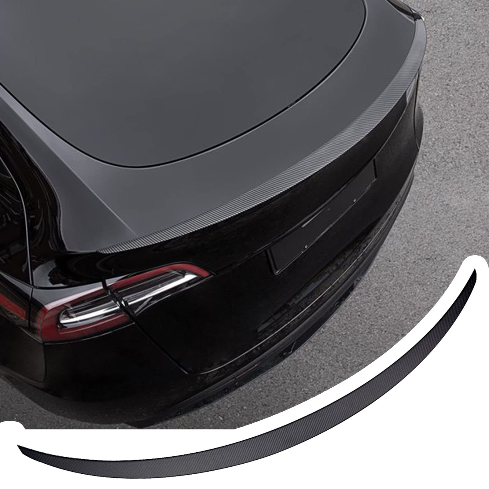 Performance Rear Spoiler Wing Fit für Tesla Model Y 2020 2021 2022 2023, ABS Rear Trunk Lip Tail Lid,Model Y Modification Zubehör von FWNT