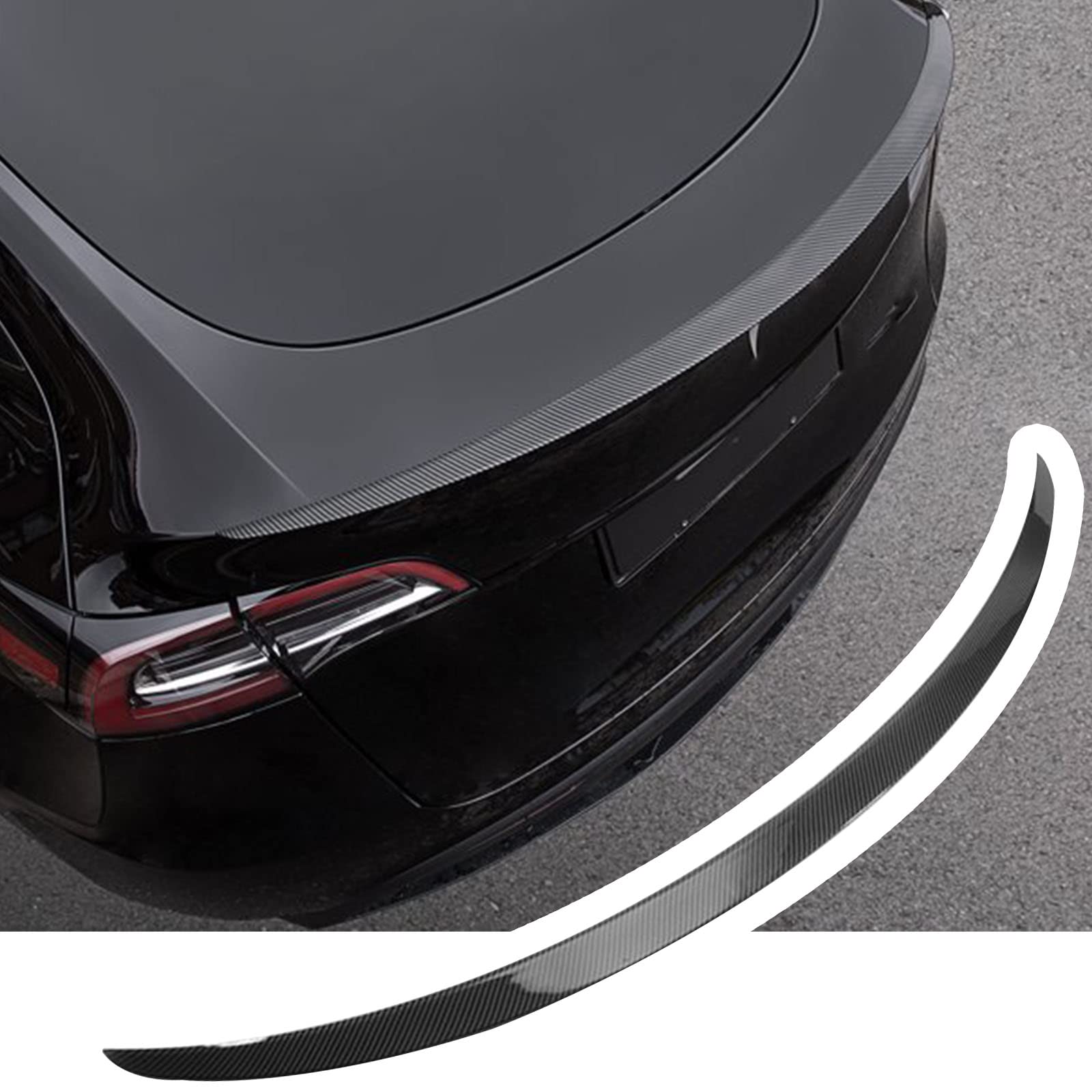 Performance Rear Spoiler Wing Fit für Tesla Model Y 2020 2021 2022 2023, ABS Rear Trunk Lip Tail Lid,Model Y Modification Zubehör von FWNT