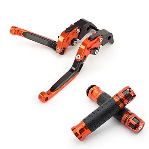 FXCNC CNC Aluminum Folding Extendable Adjustable Brake Clutch Levers compatible for KTM 690 SMC/SMC-R/Duke/Duke R 2012 2013 von FXCNC