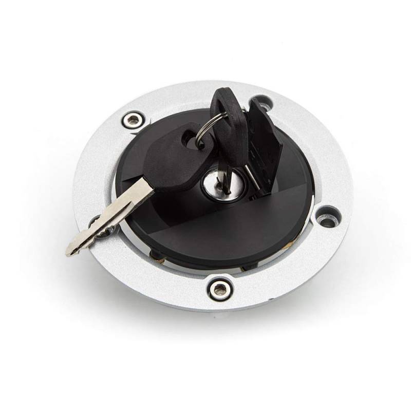 FXCNC Motorrad 3 Löcher Tankdeckel Tankdeckel mit Schlüssel Schloss Set Fit für Suzuki GSXR 600 / GSXR 750 04-15 GSX-R1000/R600/R750 03-14 SV1000S 03-07 GSF650S Bandit 05-12 von FXCNC