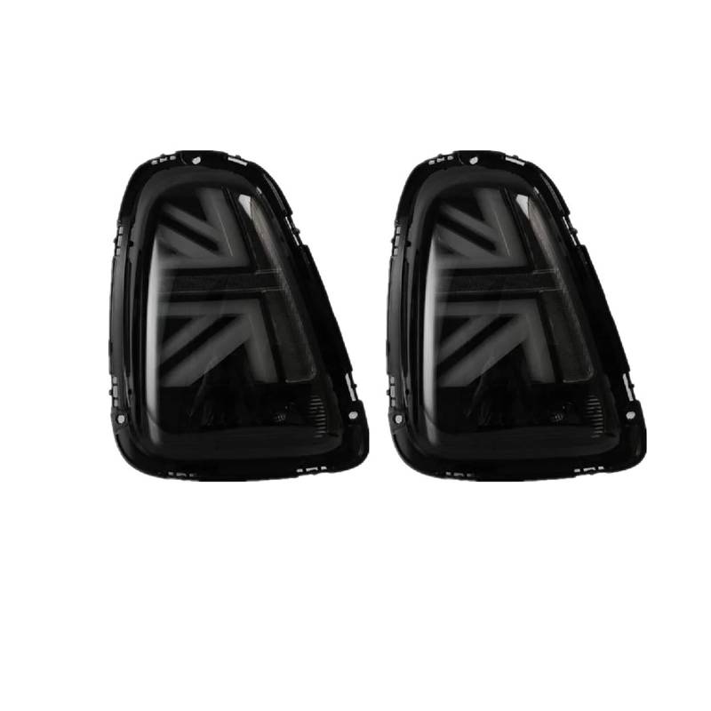 12V LED Rückleuchten Montage Kompatibel Für BMW Mini Cooper R56 R57 R58 R59 2007-2013 Hinten Brems Reverse blinker Rücklicht Plug & Play(Smoke,2007-2010) von FXFUPO
