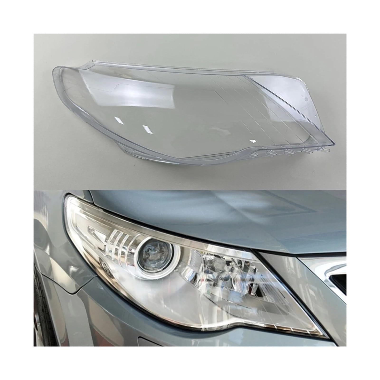 Auto Frontscheinwerfer Abdeckung Objektiv Scheinwerfer Transparent Lampenschirm Lampe Shell Masken Kompatibel Für VW Passat CC 2009 2010 2011 2012(Right) von FXFUPO
