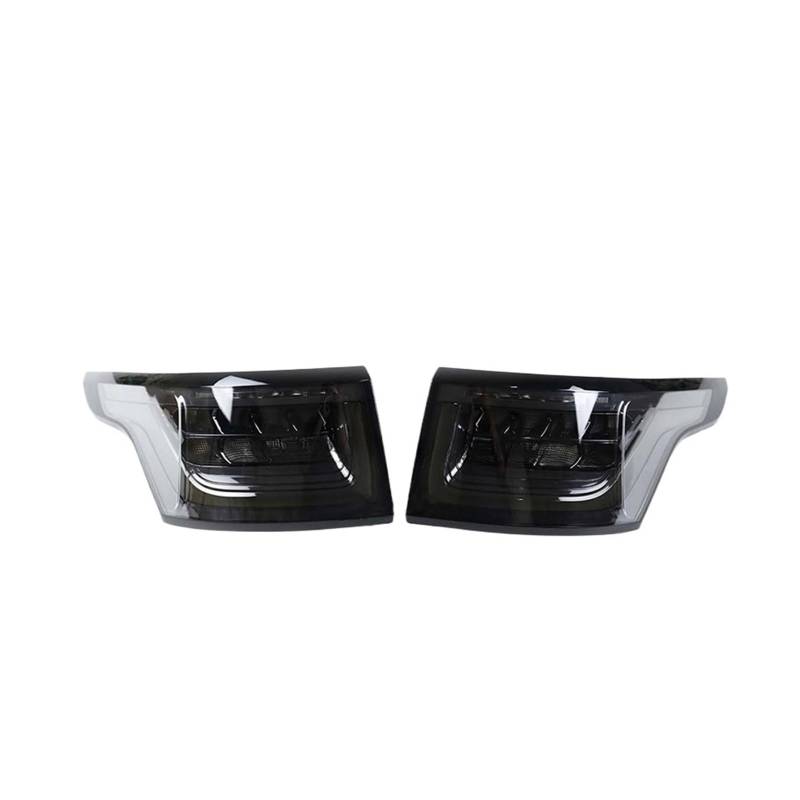 Auto Rücklicht LED Bremslichter Kompatibel für Land Rover Range Rover Sport 2014-2017 L494 Upgrade New Style 2018-2022 Rücklichter(Flashing water,2pcs 14-17 black) von FXFUPO