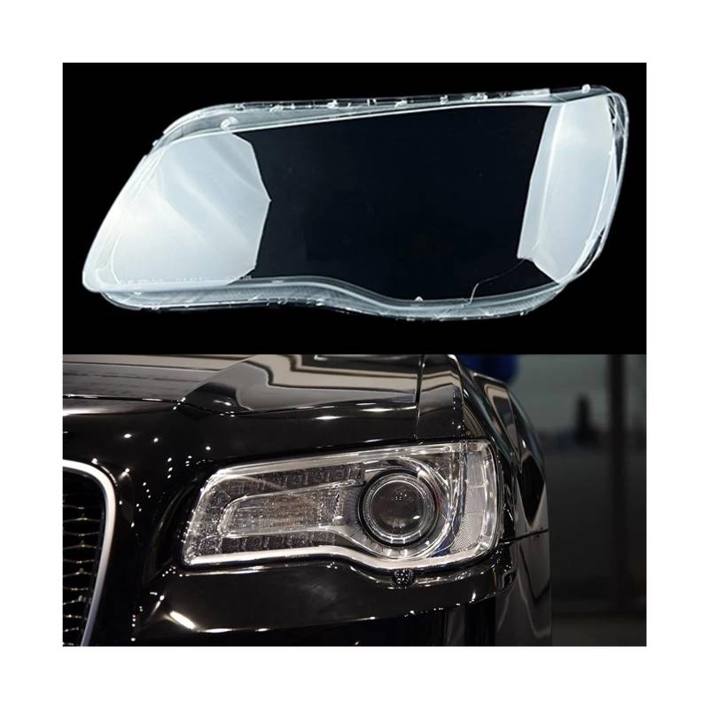 Auto Scheinwerfer Abdeckung Kompatibel Für Chrysler 300C 2011-2020 Transparent Lampenschirm Lampcover Kopf Lampe Maske Scheinwerfer Shell(Left) von FXFUPO