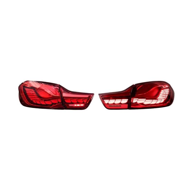 Autolichter kompatibel für BMW 4er F32 Rücklichter F36 LED-Rücklicht 2013–2019 DRL Dynamisches sequentielles Blinker-Autozubehör(Red style 2) von FXFUPO