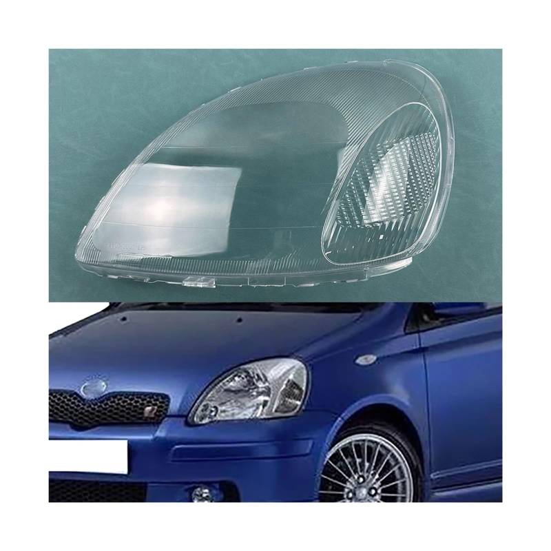 Kompatibel für Toyota Yaris 1999 2000 2001 2002 Autozubehör Scheinwerferabdeckung Transparenter Lampenschirm Lampenobjektiv Scheinwerferschale Plexiglas(Left) von FXFUPO