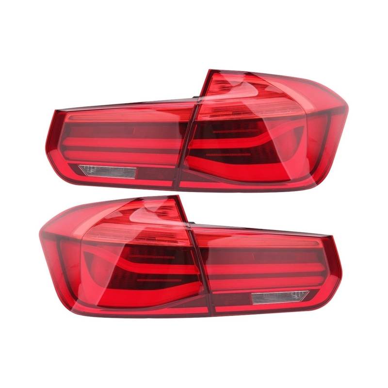 LED-Rücklicht kompatibel für BMW 3er F30 F35 F80 2014 2015 2016–19, dynamische Blinker-Bremswarnreflektorlampe, Automontage(1 set red) von FXFUPO