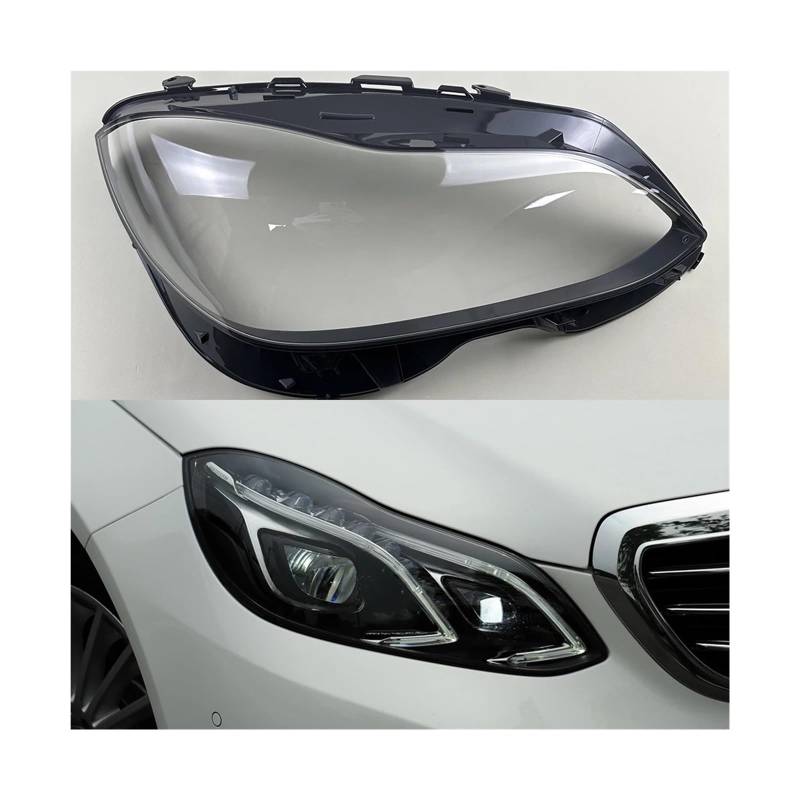 Scheinwerfergehäuse Lampenschirm Scheinwerferabdeckung Lampe Transparent Plexiglas Kompatibel Für Benz E-Klasse W212 E200L E260L E280L E300L 2014 2015(Right) von FXFUPO
