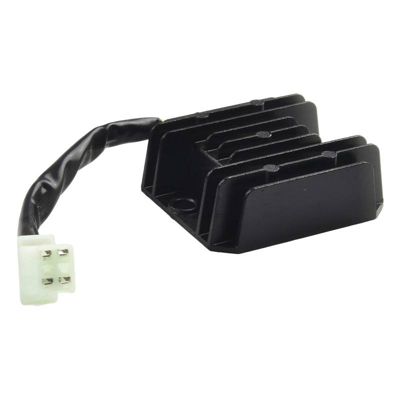 FXMUSG [Replacement] 1 Stück Gleichrichter, Spannungsregler, schwarzes Metall for 12-V-Batterie und Glühbirne, for Motorrad, ATV, 20-60 V, 4 Drähte von FXMUSG