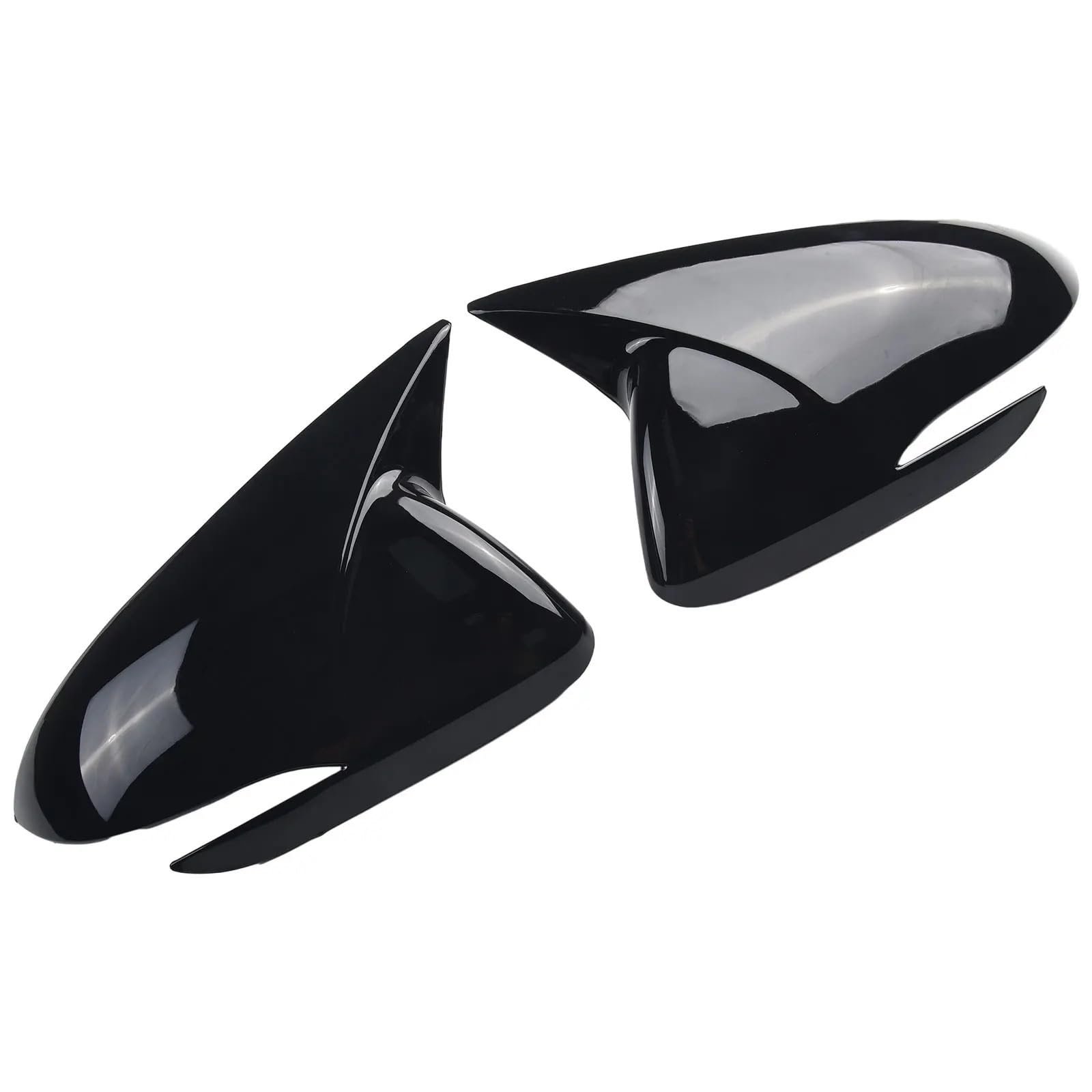 FXMUSG [Replacement] 2 STÜCKE Schwarzglänzende OX-Rückspiegelabdeckung, Dekorative Rückspiegelabdeckung for Hyundai, for Veloster, 2012-2017 von FXMUSG