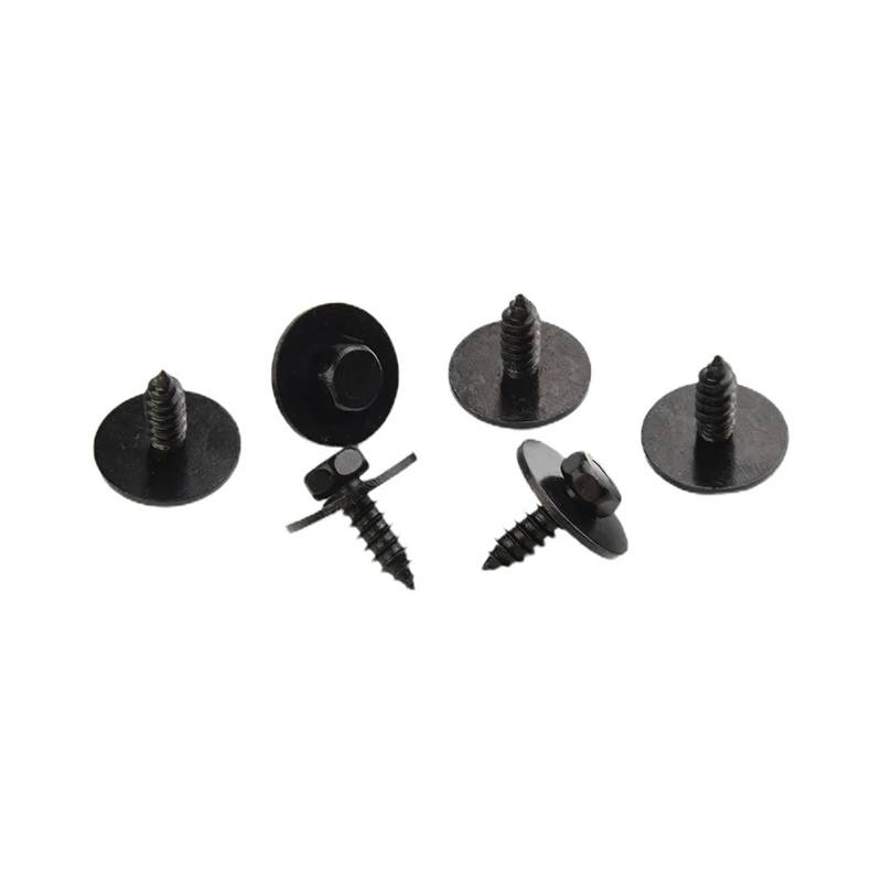 FXMUSG [Replacement] 50 Stück Autoschraubenbolzenhalter, Schraubnietenbefestigungen, Schwarze Niete for Kotflügelverkleidung, for Unterbodenabdeckung, for Autostoßstange, for Kotflügel, for BMW von FXMUSG