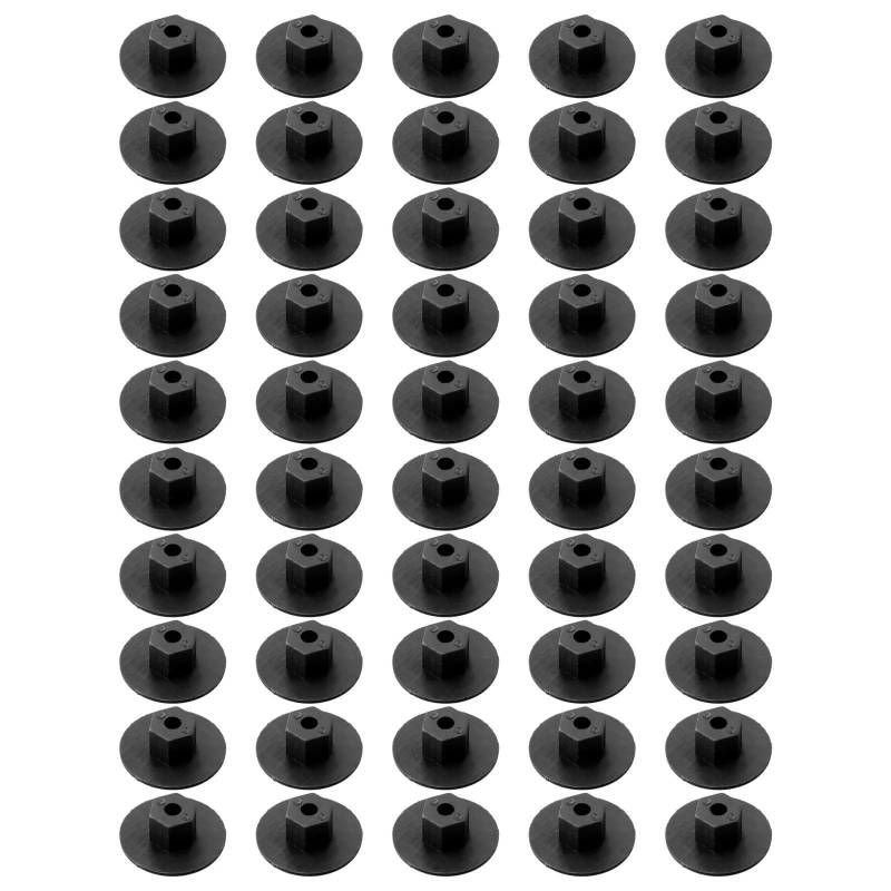 FXMUSG [Replacement] 50 Stück Mutternklammern aus Kunststoff ohne Gewinde, Schnappverschlüsse for den inneren Spritzschutz der Autoräder for Mercedes, for BMW, W201, W124, 190D, 260E, A2019900050 von FXMUSG