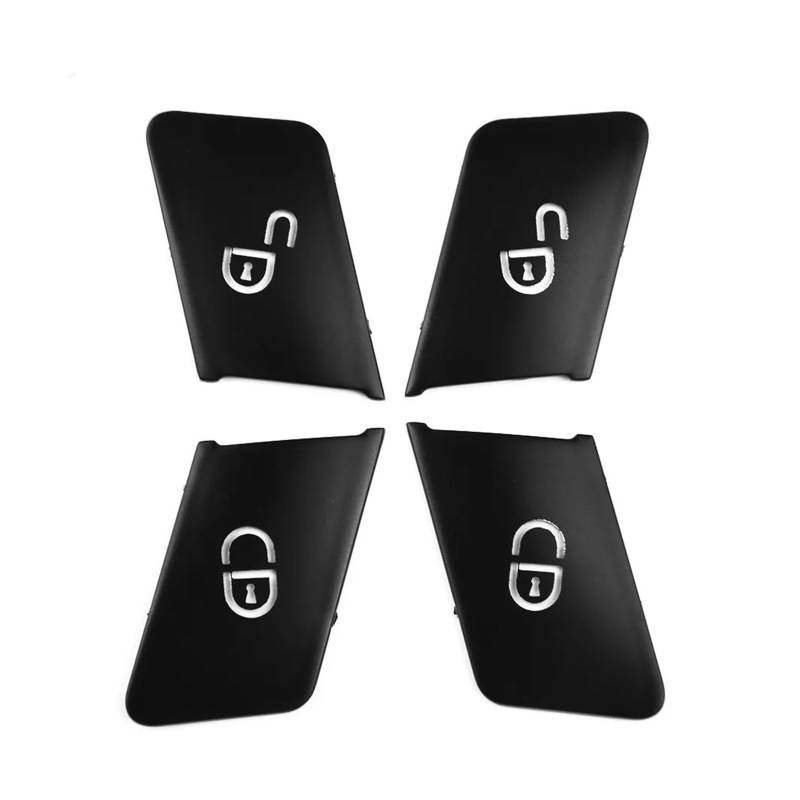 FXMUSG [Replacement] Abdeckungen for die Tasten des Autotürschloss-Entriegelungsschalters, 4-teilig, for Mercedes, for Benz, Klasse W204 2007-2014, W212 2010-2015 von FXMUSG
