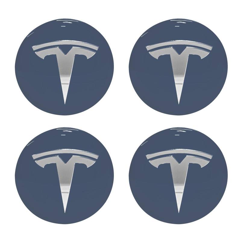 Auto Radkappen, Radnabenkappen, für Tesla Cybertruck 2024 2025,ABS Auto-Nabenkappen mit Logo,Wasserdicht, staubdicht, rostfrei, Kratzfest und dichtend.,Blue Silver von FXZNB