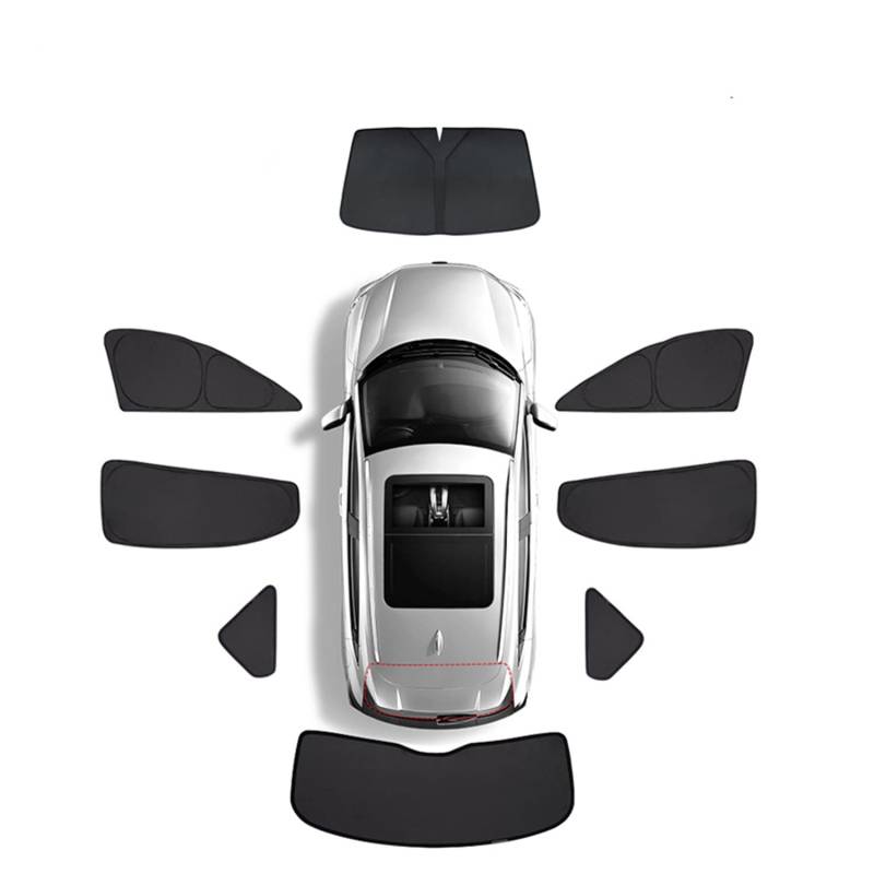 Auto Sonnenschutz Sonnenblende für V-W Sharan 2017 Before,Magnetischer Front Heckscheibe Privatsphäre Dachfenster Rollo Shading Net Zubehör von PGONA