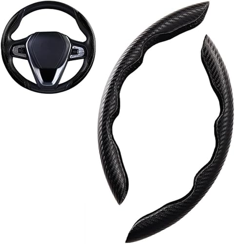 Autolenkradbezug,für Range Rover Evoque I L538 2015-2018 Neuer Rutschfester Lenkradbezug, Kohlefaser-Strukturleder, Schweißfes Anti-Rutsch Lenkrad,A/Black Autolenkradbezug,für Range Rover Evoque I L538 2015-2018 Neuer Rutschfester Lenkradbezug, Kohlefaser-Strukturleder, Schweißfes Anti-Rutsch Lenkrad,A/Black von FYONMDC