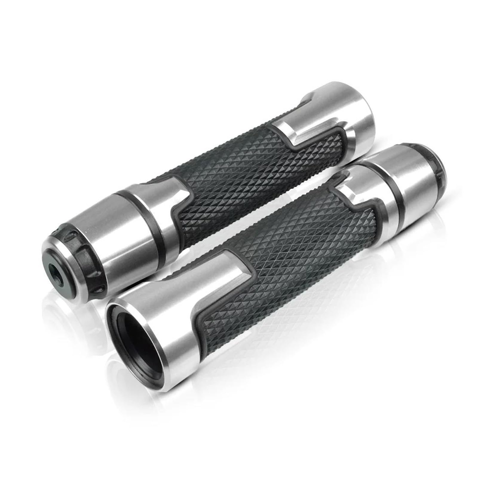 Motorradgriff Für KYMCO Für Xciting 250 400 500 400i S400i 500i Motorradknöpfe Anti-Rutsch-Roller-Griffenden Griffe Stange Handlenker Motorradgriffabdeckung(Silber) von FZCSIMR