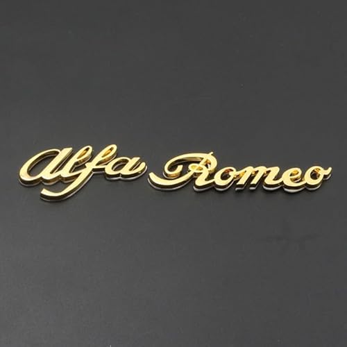 Auto Abzeichen Aufkleber für Alfa Romeo,Abzeichen Buchstaben Wort Sticker Metall Embleme Body Abzeichen Aufkleber von FZKUDZLD