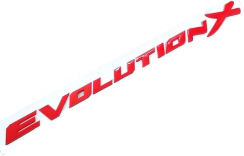 Auto Abzeichen Aufkleber für Mitsubishi Lancer Evolution X Evo,Abzeichen Buchstaben Wort Sticker Metall Embleme Body Abzeichen Aufkleber von FZKUDZLD