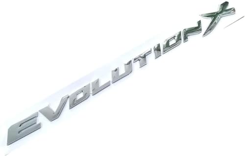 Auto Abzeichen Aufkleber für Mitsubishi Lancer Evolution X Evo,Abzeichen Buchstaben Wort Sticker Metall Embleme Body Abzeichen Aufkleber von FZKUDZLD
