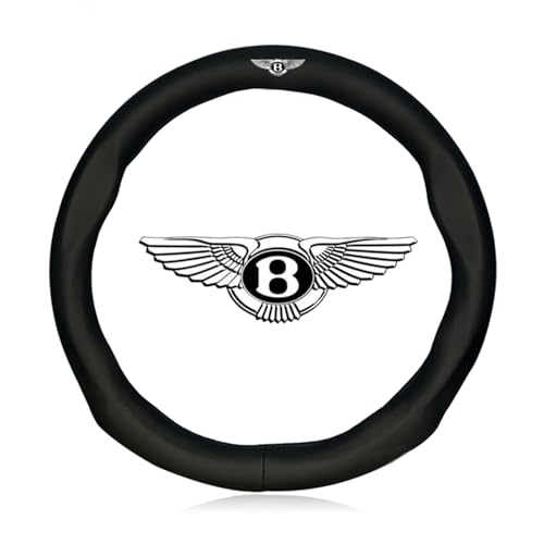 Auto Lenkradabdeckung für Bentley Azure Mark I 1995 1996 1997 1998 1999 2000 2001 2002 2003,Schweißabsorbierende Atmungsaktives Lenkradabdeckungen mit Logo Interior Zubehör,red von FZKUDZLD