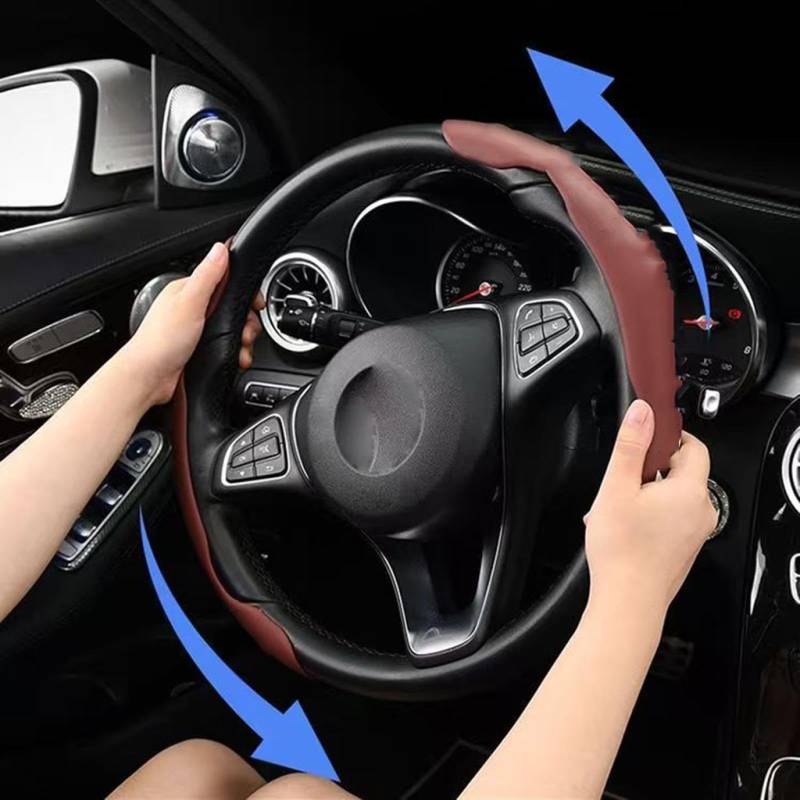 Segmentierter Lenkradschoner für Peugeot 604 RCZ RCZ iOn 308SW,Auto Lenkradbezug Lenkradabdeckung Lenkradschutz Innenraum ZubehöR von FZKUDZLD