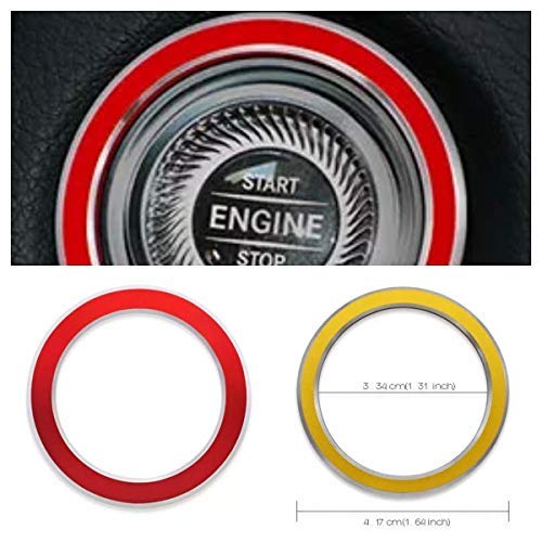 Aluminium Zündung Ringe Rot Rahmen Passend Für Mercedes Benz E W213 S213 von FFZ Parts