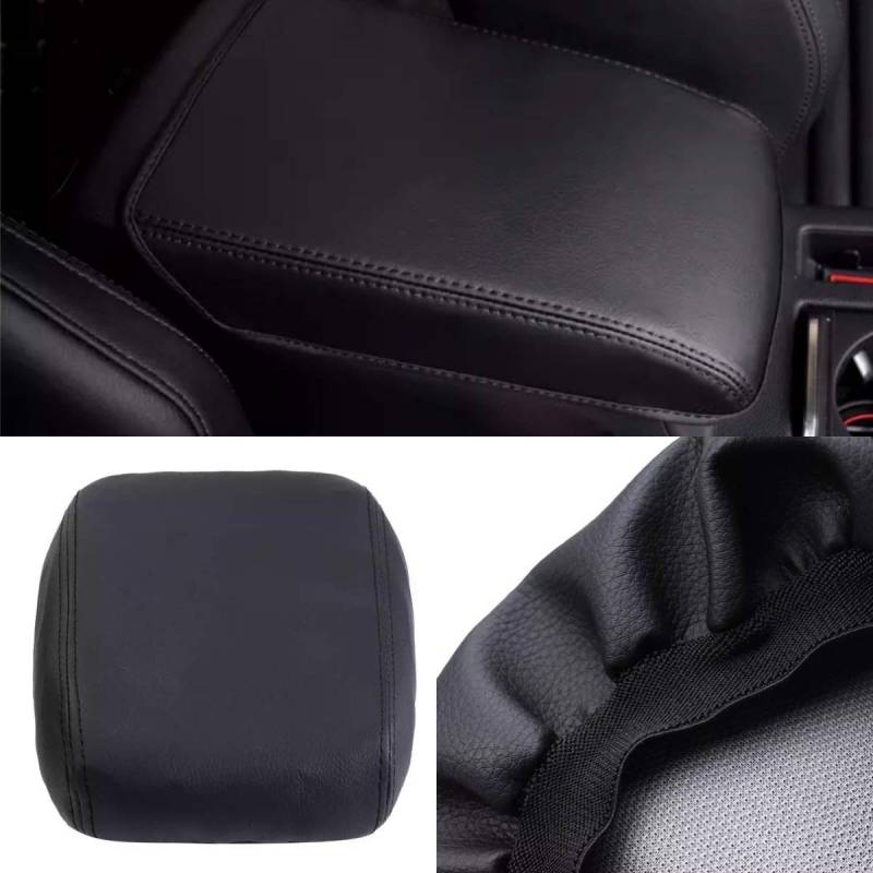 Armlehne Überzug Abdeckung Kunst Leder Schwarzen Faden Passend Für VW Golf 7 von FFZ Parts