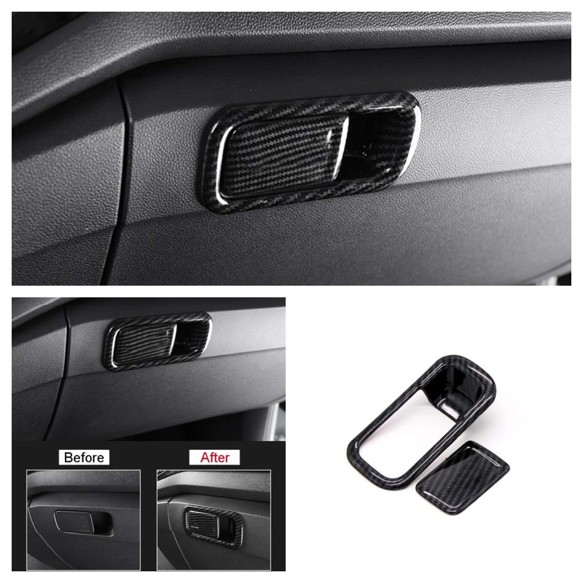 FFZ Parts Handschuhfach Schloss Blende Rahmen Carbon Optik Passend Für T-ROC FFZ Parts Handschuhfach Schloss Blende Rahmen Carbon Optik Passend Für T-ROC von FFZ Parts