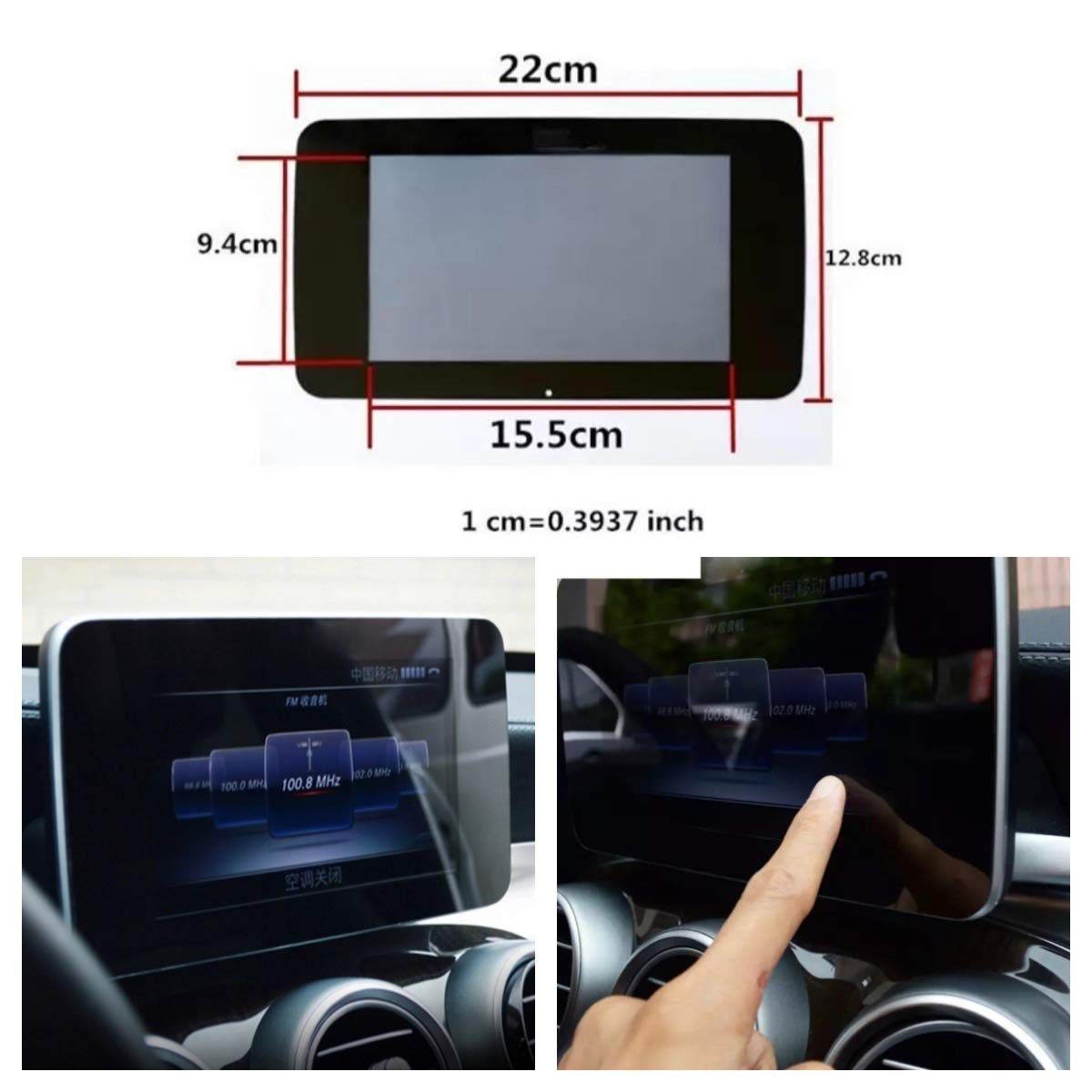 FFZ Parts Tacho Radio Navi Display Schutz Glas Passend Für A B C E GLA CLA GLK von FFZ Parts