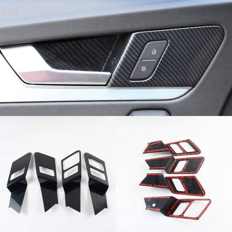 Türgriff Schalen Lautsprecher Blende Abdeckung Rahmen Carbon Optik Passend Für Audi Q5 SQ5 FY von FFZ Parts