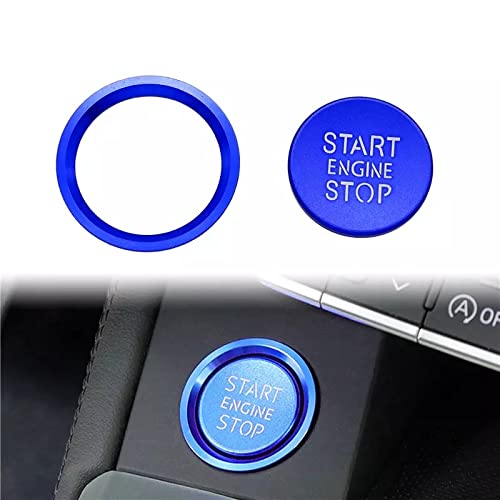 Start Stop Ring Abdeckung Alu Blau Passend Für Golf 7 Tiguan T-Roc Passat B8 Arteon Caddy von FZZ Parts