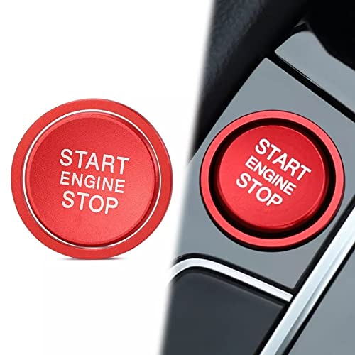 Start Stop Ring mit Druckknopf in Rot Passend für A4 S4 RS4 B9 A5 S5 RS5 F53 Q5 SQ5 FY A6 S6 RS6 C7 A7 S7 RS7 C8 von FZZ Parts