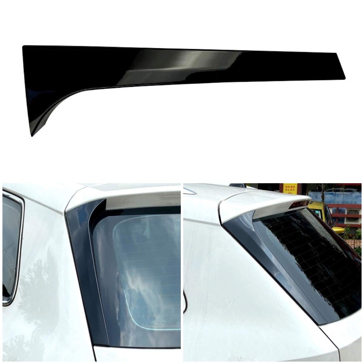 Heck Spoiler Flügel Seiten Abdeckung Rahmen Schwarz Optik Passend Für Skoda Kodiaq von FZZ Parts