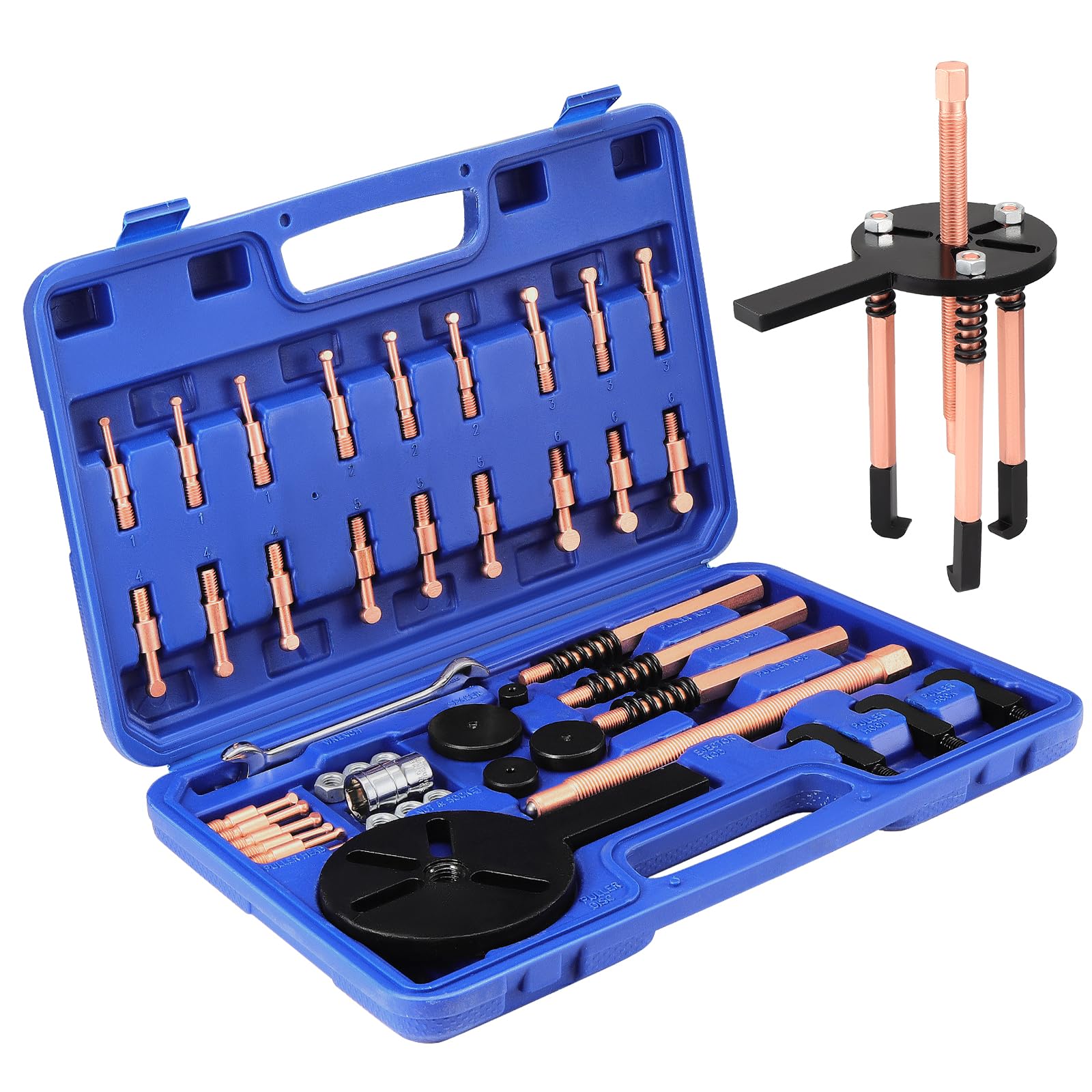 Faankiton 36 in 1 Lagerabzieher Set, Universal Innenlager Abzieher, Multifunktionales Lagerentfernungswerkzeug, Zahnrad Abzieher Werkzeug, 36-in-1-Lager-Demontage-Abzieher, Tragbarer Lagerabzieher Faankiton 36 in 1 Lagerabzieher Set, Universal Innenlager Abzieher, Multifunktionales Lagerentfernungswerkzeug, Zahnrad Abzieher Werkzeug, 36-in-1-Lager-Demontage-Abzieher, Tragbarer Lagerabzieher von Faankiton