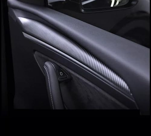 Tesla Model Y 3 Facelift Türleisten Matte Carbon Trim Abdeckung Innen Zubehör von Fab.Labs