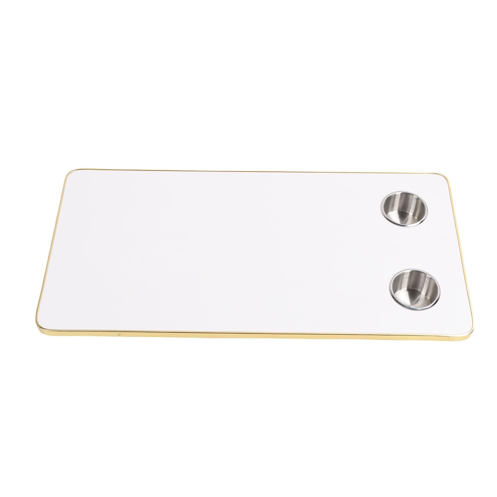 Bootstisch, Wohnmobiltisch, Eichenholztisch, abnehmbar, höhenverstellbar, mit Fußplatte und 2 Getränkehaltern, für Wohnmobil, Boot, 80 x 40 cm (White) von Fabater