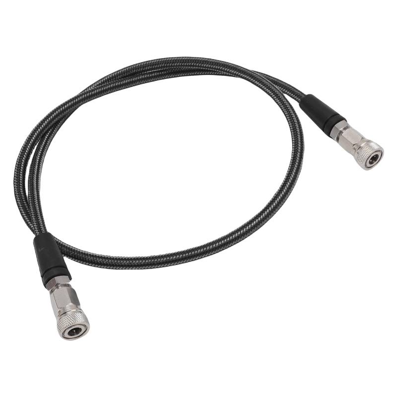 Fabater 39 Zoll Hochdruckschlauch zum Aufpumpen oder Verlängern, Hochdruckschlauch aus kohlefasergewebtem Edelstahl, Doppel-Innengewindeköpfe, 8-mm-Schnellanschluss (Kohlefaserfarbe) von Fabater