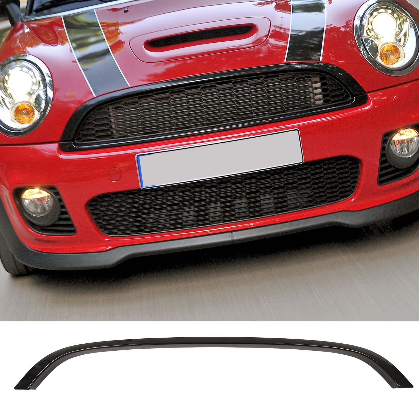 Kühlergrill-Haubenverkleidung, Modell mit Frontgrillverkleidung, Ersatz-Chrom-Fronthaubengitterverkleidung, Kompatibel mit R55 R56 R57 Base LCI R58 R59 S JCW, OE 51132751040 Kühlergrill-Haubenverkleidung, Modell mit Frontgrillverkleidung, Ersatz-Chrom-Fronthaubengitterverkleidung, Kompatibel mit R55 R56 R57 Base LCI R58 R59 S JCW, OE 51132751040 von Fabater