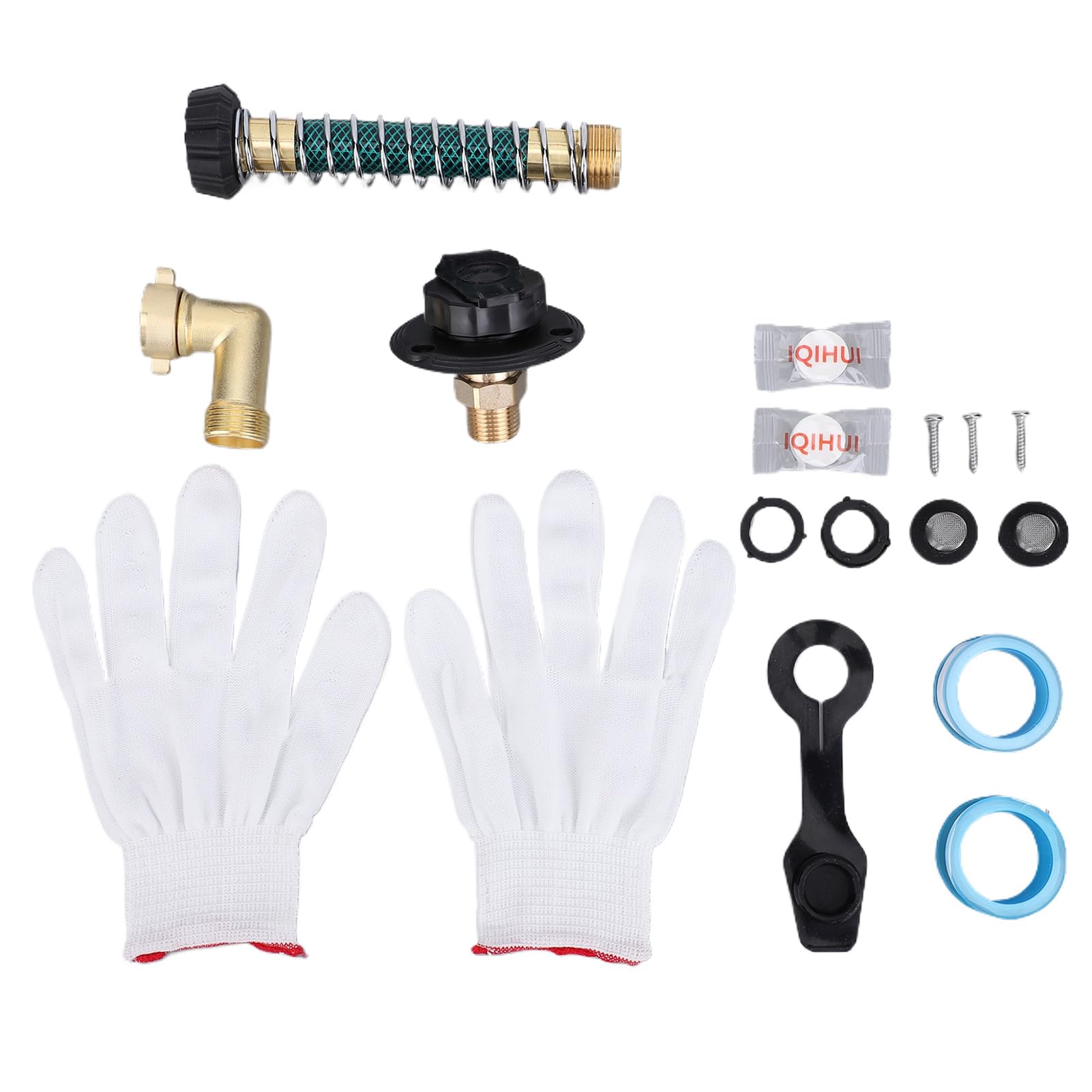 RV City Water Fill Intlet Kit, 3/4 NH Femal 1/2 NPT Männlicher Stecker, RV Frischwassereinlassflansch mit Scheckventil, Wassereinlassverbindung für Wohnmobile, Travelanhänger RV City Water Fill Intlet Kit, 3/4 NH Femal 1/2 NPT Männlicher Stecker, RV Frischwassereinlassflansch mit Scheckventil, Wassereinlassverbindung für Wohnmobile, Travelanhänger von Fabater