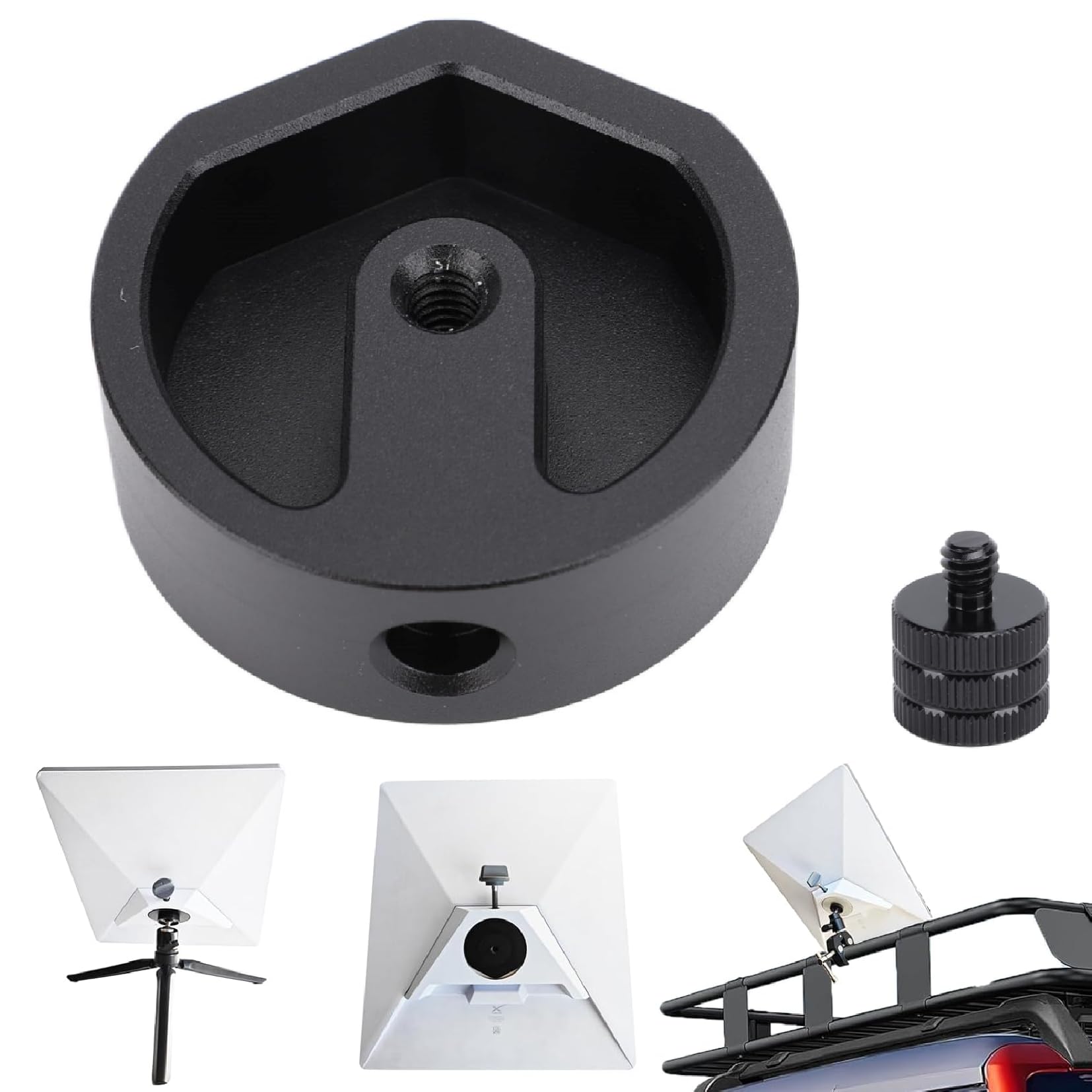 Starlink Mini Stativ Adapter - 1/4 -20 und 3/8-16 Gewinde-Halterung aus Aluminium Legierung für Starlink Mini-Kompatibel mit Stative, Befestigungs Klemmen, Rohr Adaptern von Fabater