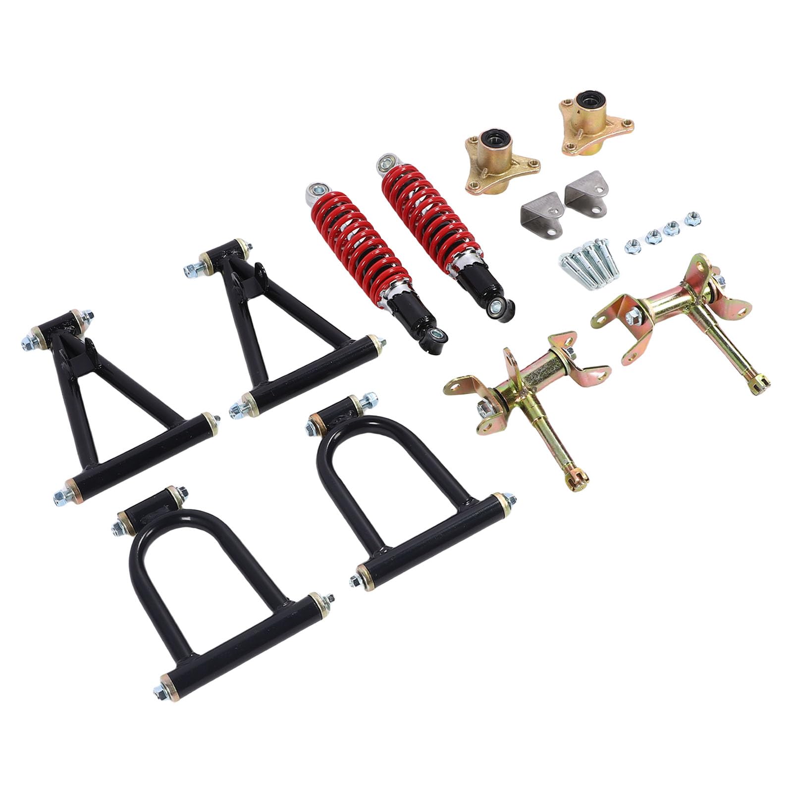 Stoßdämpfer-Schwingarm-Komplettsatz für Vorderradaufhängung, Achsschenkel-Spindelsatz für ATV, Quad, Gokart, DIY-Teile, Schwingarm-Montage Stoßdämpfer-Schwingarm-Komplettsatz für Vorderradaufhängung, Achsschenkel-Spindelsatz für ATV, Quad, Gokart, DIY-Teile, Schwingarm-Montage von Fabater