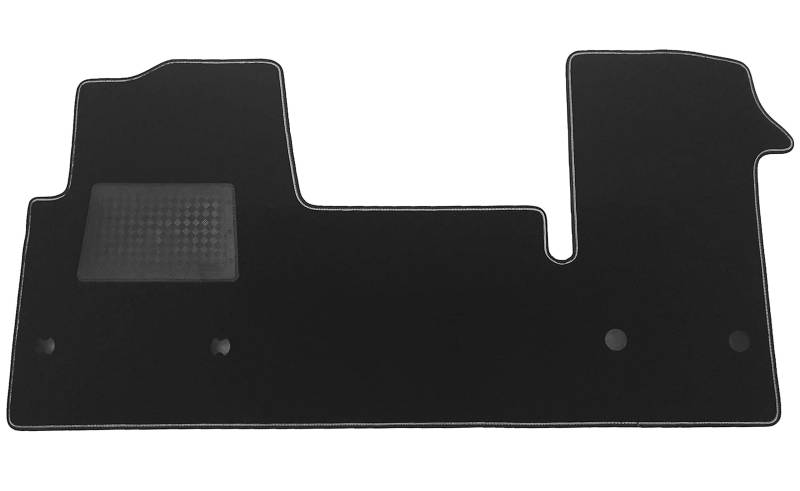 Fabbri 3 di Fabbri Marco & C snc Passgenaue LKW-Fußmatten aus rutschfestem Teppichmaterial, Schwarz/Lichtgrau, kompatibel mit Movano (2010-2022), NV400 (ab 2010), Master (2010-2019, 2019-) von Fabbri 3 di Fabbri Marco & C snc