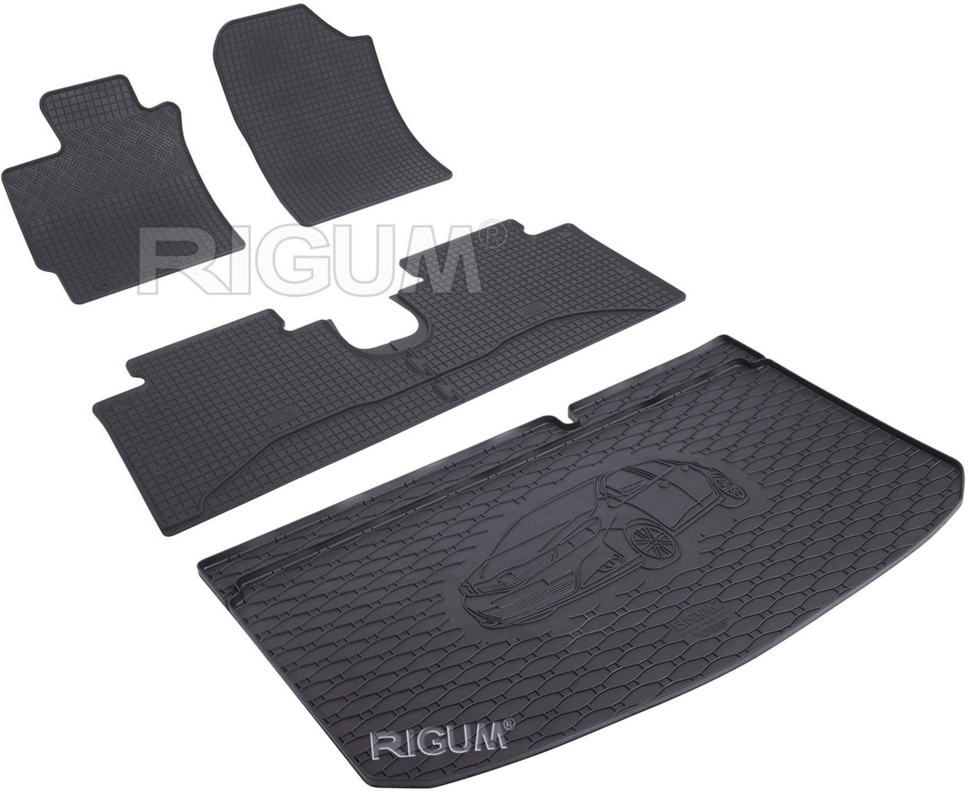ilTappetoAuto by Fabbri 3 - 902563 - 107B-836073 - Gummimatten und Kofferraummatten aus Klappgummi Kompatibel mit Toyota Yaris 2011-2020 (Oberer und Unterer Ladeboden) von Fabbri 3 di Fabbri Marco & C snc