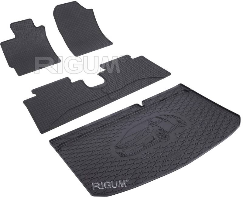 ilTappetoAuto by Fabbri 3 - 902563 - 107B-836073 - Gummimatten und Kofferraummatten aus Klappgummi Kompatibel mit Toyota Yaris 2011-2020 (Oberer und Unterer Ladeboden) von Fabbri 3 di Fabbri Marco & C snc