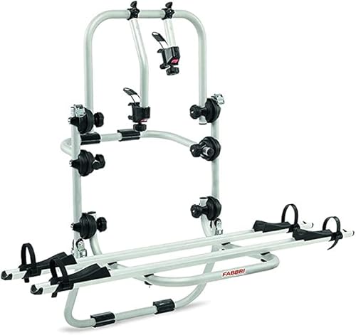 Fabbri E-Bike Transport Rack für 2 Elektrofahrräder, 45 kg Traglast, Aluminium, Einfache Schnappmontage, Pkw Heck von Fabbri